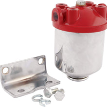 Allstar ALL40250 3/8" NPT Inlet/Outlet Chrome Finish Canister Type Fuel Filter