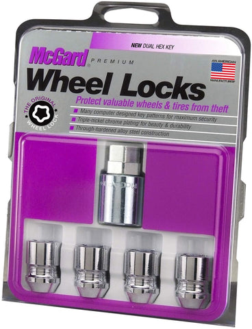 McGard 24154 Chrome Cone Seat Wheel Locks (M12 x 1.25 Thread Size) - Set of 4