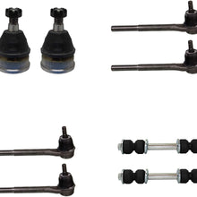 Detroit Axle - 8PC Front Sway Bars, Lower Ball Joints, Inner and Outer Tie Rods Suspension Kit for 1982-1990 1991 1992 Chevy Camaro Pontiac Firebird