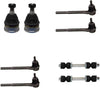 Detroit Axle - 8PC Front Sway Bars, Lower Ball Joints, Inner and Outer Tie Rods Suspension Kit for 1982-1990 1991 1992 Chevy Camaro Pontiac Firebird