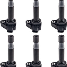 MAS Pack of 6 Ignition Coils compatible with Honda Accord Odyssey Acura Saturn 3.0L 3.2L 3.5L V6 C1221 UF242 90919-02247 30520P8EA01 30520P8FA01 30520RCAA02 (SET of 6)