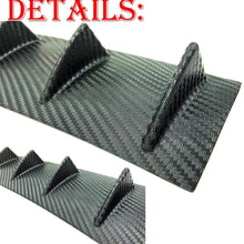 S SIZVER 1 x Carbon Fiber Paint Style Plastic Rear Lower Bumper Diffuser Fin Spoiler Lip Wing Splitter 34"x6"