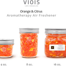 VIOIS, Orange & Citrus Aromatherapy Car Air Freshener(Gel Type). Handcrafted Natural Air Freshener for Car and Small Room. Chemical Free & Non Toxic. Ball Mason 4 Ounce (113g) jar.
