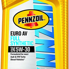 Pennzoil 550040835-6PK Euro AV SAE 5W-30 Full Synthetic Motor Oil - 1 Quart, (Case of 6)