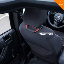 GPCA Headrest Grab Handles PRO Universal for Jeep, Truck,Sports Car,Easy headrest Pole Mount for 4X4 Off-Road Backseat Passengers. GP Back Grip Patent Pending. (RED Aluminum)