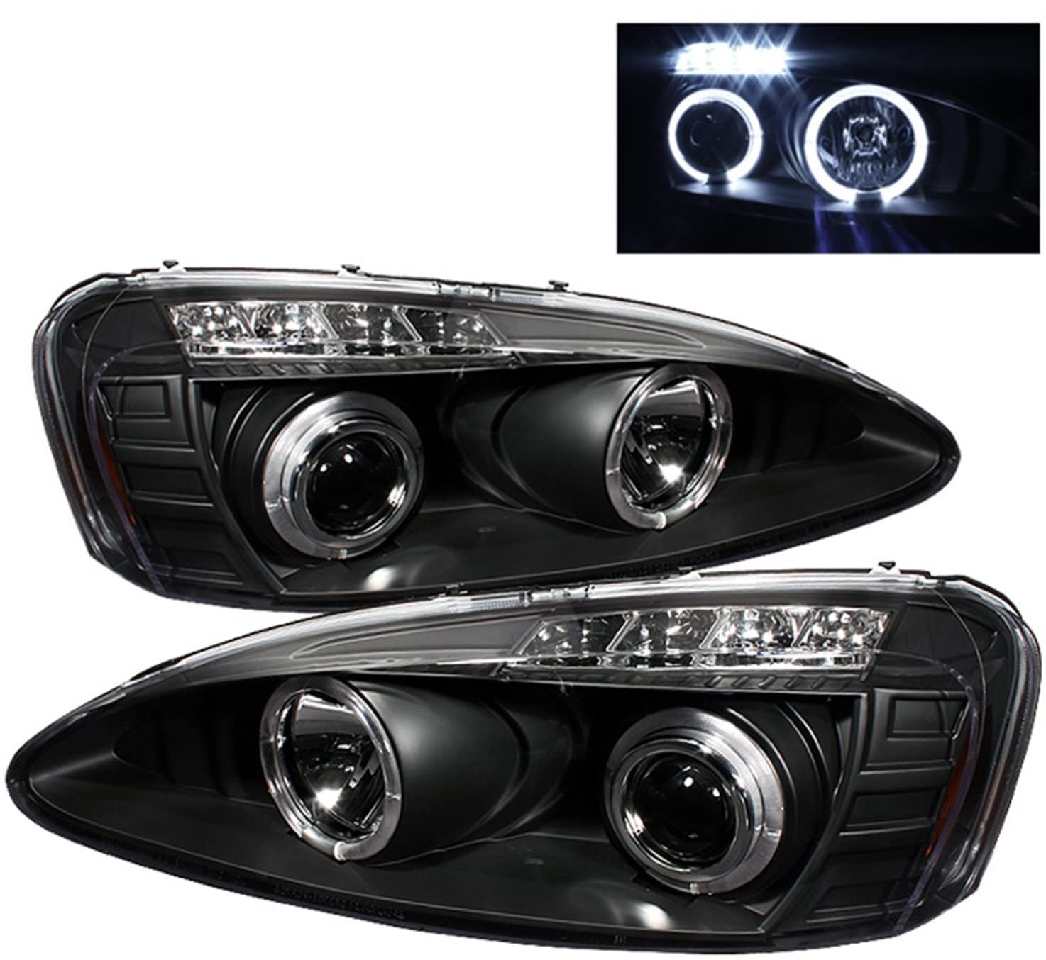 Spyder Auto 5011664 LED Halo Projector Headlights Black/Clear