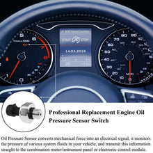 Engine Oil Pressure Sensor Switch Compatible with Chevrolet GM Buick Chevy Silverado Suburban Tahoe Yukon Impala Pontiac G8 12677836 D1846A 12616646 Sending Unit Replace 12614969 8125622300 PS308