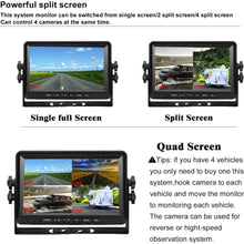AMTIFO A4 HD 1080P Digital Wireless 4 Backup Cameras with 7'' Monitor Kit Split Screen for RVs/Trailers/5th Wheels/Motorhomes,Highway Monitoring System IP69K Waterproof Super Night Vision