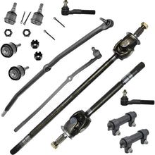 Detroit Axle - 12pc Front Suspension Kit - CV Axle Shafts + Lower & Upper Ball Joints + Inner Outer Tierods + Tie Rod Adjusting Sleeves for 2003 2004 2005 2006 2007 Dodge RAM 2500 3500-4WD