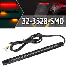 Partsam Universal LED Strip for Motorcycle License Plate Tail Brake Stop Turn Signal Light Strip 32LED 8" Flexible Third Brake Light for Motorbikes ATV Scooters