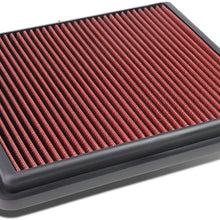 Replacement for Optima/Sorento/Santa Fe/Sonata Reusable & Washable Replacement High Flow Drop-in Air Filter (Red)