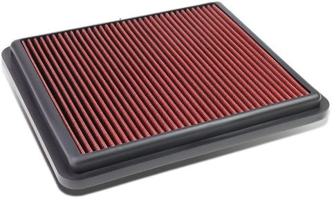 Replacement for Optima/Sorento/Santa Fe/Sonata Reusable & Washable Replacement High Flow Drop-in Air Filter (Red)