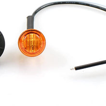 10 Pcs TMH 3/4 Inch Mount 5 pcs Amber & 5 pcs RED LED Clearance Markers Bullet Marker lights, side marker lights, led marker lights, led side marker lights, led trailer marker lights
