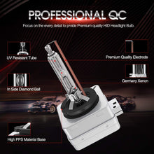 Torchbeam D3S HID Headlight Bulb 6000K Diamond White 35W with Metal Stents Base for 12V Car Replacement Head Light Lamps