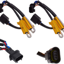 FOORDAY 50W 8ohm H13 Double Resistance Line Led Load Resistors Connector for Turn Signal Bulb & DRL LED Canbus Decoder (2 Pcs)