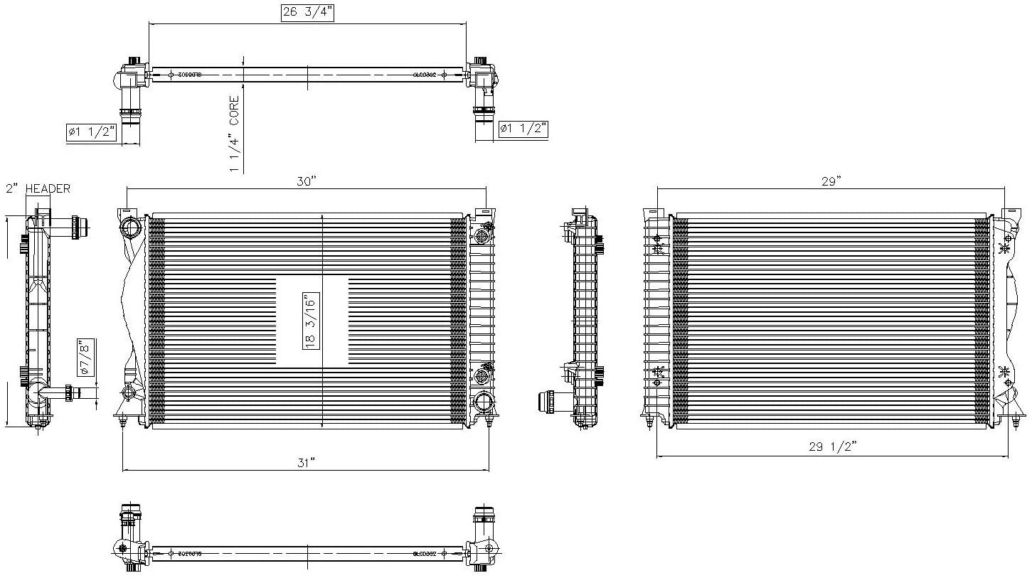 TYC 2828 Replacement Radiator for Audi A6