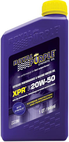 Royal Purple 01051 XPR 20W-50 Ultra-light Extreme Performance Synthetic Racing Motor Oil - 1 qt.
