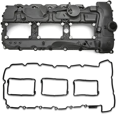 A-Premium Engine Valve Cover with Gasket Compatible with BMW X1/3/4/5/6 2011-2019 335i 535i 2011-2015 740i 740Li 2013-2015 3.0L 11127570292