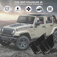 RT-TCZ for Jeep JK Front Door Side Insert Storage Box Pilot Passenger Storage Tray Organizer Front Door Mesh Storage Box for 2011-2018 Jeep Wrangler JK JKU Black