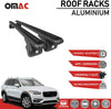 Roof Racks Lockable Cross Bars Carrier Cargo Racks Rail Aluminium with TUV Fits Black Set 2 Pcs for Volvo XC90 2015-2020