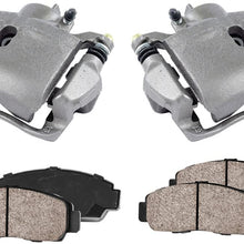 Callahan CCK11164 [2] FRONT Premium Loaded OE Caliper Assembly Set + Quiet Low Dust Ceramic Brake Pads