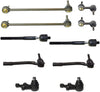 Detroit Axle - 10PC Front and Rear Sway Bar link, Front Lower Ball Joint, Inner and Outer Tie Rod Suspension Kit for 2006-2014 Kia Sedona - [2007-2008 Hyundai Entourage]