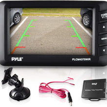 Wireless Rear View Backup Camera - Car Parking Rearview Monitor System and Reverse Safety w/Distance Scale Lines, Waterproof, Night Vision, 4.3” LCD Screen, Video Color Display for Vehicles - Pyle