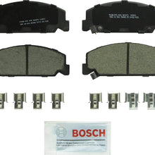 Bosch BC273 QuietCast Premium Ceramic Disc Brake Pad Set For Honda: 1984-1985 Accord, 1988-2000 Civic, 1993-1997 Civic del Sol, 1988-1989 CRX; Front