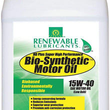 Renewable Lubricants Engine Oil, Bio-Synthetic, 1 Gal., 15W40 - 85353