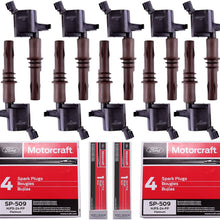 MAS Set of 10 DG521 High Performance Ignition Coils (Brown Boot) + 10 OEM Spark Plugs SP509 compatible with FORD EXPEDITION EXPLORER