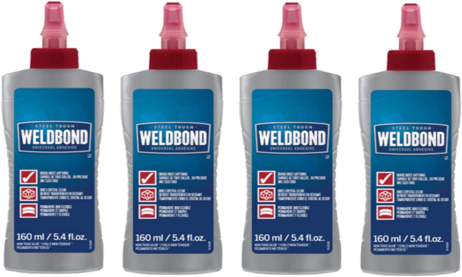 Weldbond 8-50160 Multi-Purpose Adhesive Glue, 4-Pack