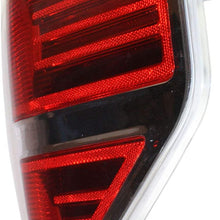 Tail Light Lens and Housing Compatible with 2009-2014 Ford F-150 Styleside Chrome trim CAPA Passenger Side