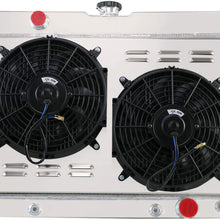 CoolingCare 3 Row Radiator+ Shroud+ 2x12''Fan for 1963-1968 Chevy Bel-Air/Impala/Biscayne/Caprice