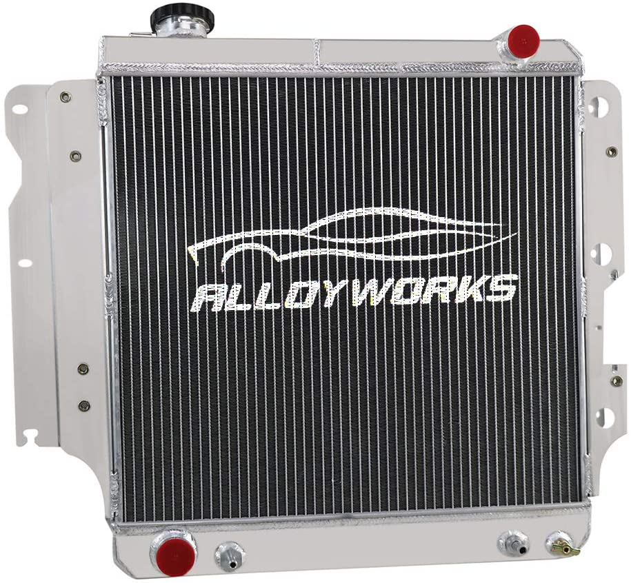 ALLOYWORKS 3 Row Core All Aluminum Radiator For 1987-2006 Jeep Wrangler YJ TJ 2.4L 2.5L 4.0L 4.2L L4 L6 Engine Cooler