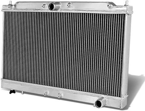 DNA Motoring RA-ME95T-2 2-Row Full Aluminum Radiator, 1 Pack,Metallic