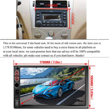 Double Din Car Stereo-7 inch Touch Screen double din car radio,Compatible with BT TF USB MP5/4/3 Player FM ,Support Backup Rear View Camera, Mirror Link ,Caller ID, Upgrade The Latest Version