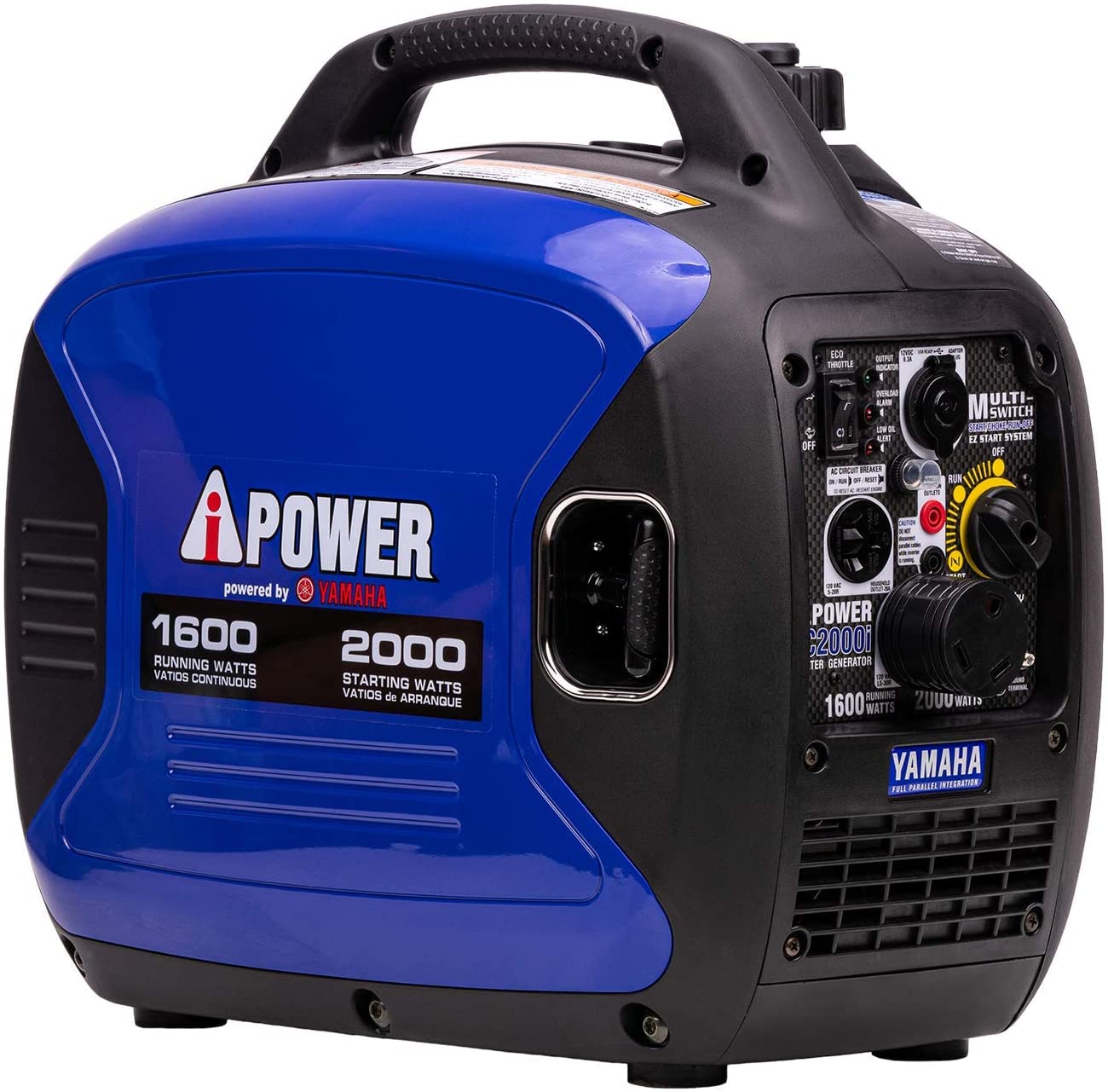 A-iPower SC2000iV 2000 Watt Portable Inverter Generator Gas Powered, Small with Super Quiet Operation, Powered by Yamaha Engine