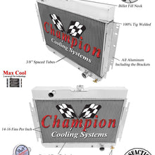 Champion Cooling, Multiple Chevrolet Models 2 Row All Aluminum Radiator, EC289