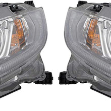 Epic Lighting OE Style Replacement Headlights Assemblies Compatible with 2016-2017 Honda Civic [ HO2502173 HO2503173 33150TBAA01 33100TBAA01 ] Left Driver & Right Passenger Sides Pair