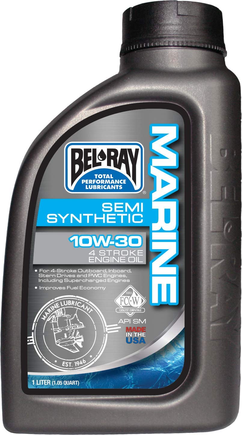 Bel-Ray Marine 4-Stroke Semi-Synthetic 10W-30 Engine Oil, 1 Liter