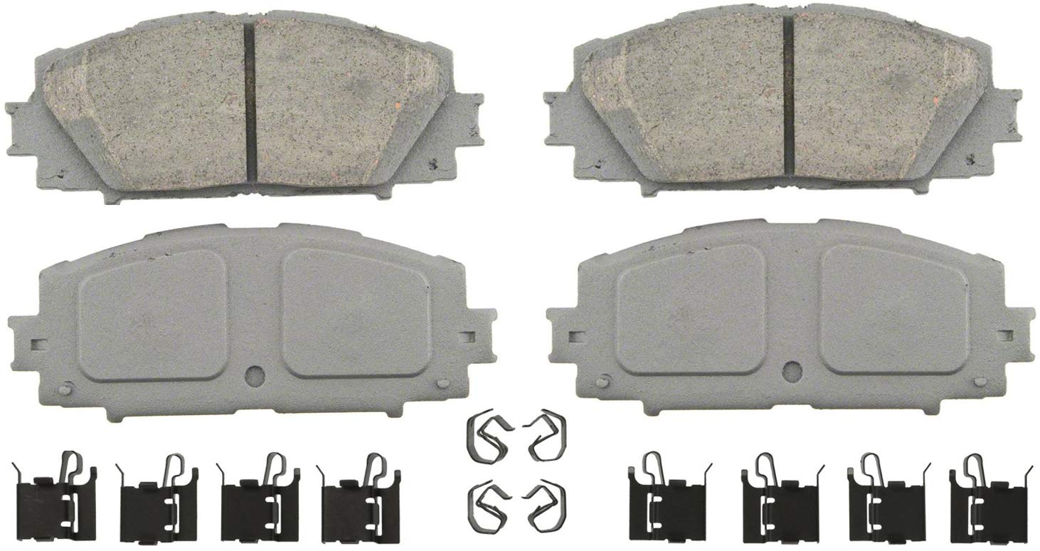 Wagner ThermoQuiet QC1184A Ceramic Disc Pad Set With Installation Hardware, Front