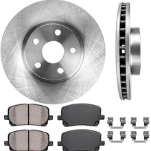 CRK11228 FRONT 275 mm Premium OE 5 Lug [2] Brake Disc Rotors + Ceramic Pads + Clips [ fit Toyota Vibe Corolla Matrix ]