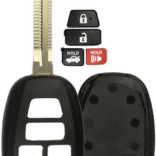 KeylessOption Keyless Entry Remote Uncut Car Blank Key Blade Case Fob Shell for Toyota Camry Scion HYQ12BDM