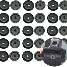 Hub's Gadget 15 Sets Seat Belt Stop Button, Prevent Belt Buckle from Sliding Down The Belt | Removable Without Welding – Black