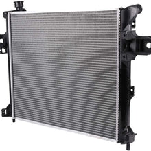 OCPTY Auto Parts Radiator Replacement for 2005 2006 2007 2008 2009 2010 for Jeep Grand Cherokee 3.7L Laredo CU2839 Aluminum Radiator