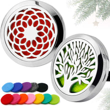 RoyAroma 2PCS 30mm Car Aromatherapy Essential Oil Diffuser, Stainless Steel Locket