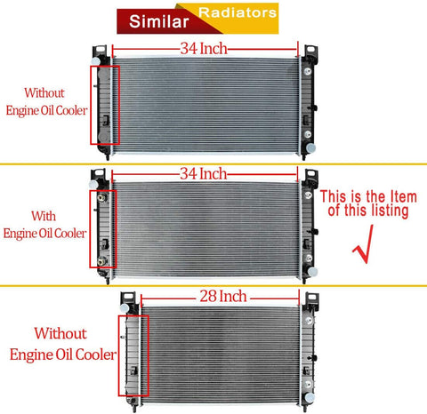 Radiator for 99 Chevy Silverado 1500 5.3L-4.8L-34