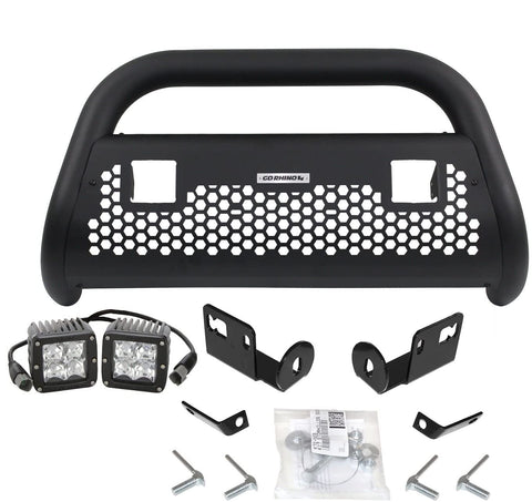 Go Rhino! 5514211T Textured Black RC2 LR Complete Kit (Front Guard + Brackets + Lights)
