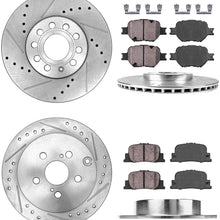 Callahan CDS02495 FRONT 275mm + REAR 268mm D/S 5 Lug [4] Rotors + Ceramic Brake Pads + Clips [fit 2005-2010 Scion TC]