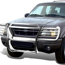 Replacement for Explorer/Mountaineer Front Bumper Protector Brush Grille Guard (Chrome)
